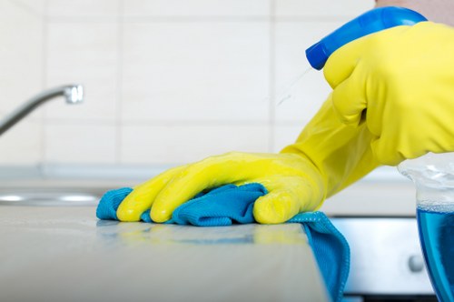 Experienced cleaners in Ruislip maintaining a tidy residential space